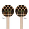 Moroccan & Plaid Wooden 6" Stir Stick - Round - Double Sided - Front & Back