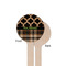 Moroccan & Plaid Wooden 6" Stir Stick - Round - Single Sided - Front & Back