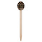 Moroccan & Plaid Wooden Food Pick - Oval - Single Pick