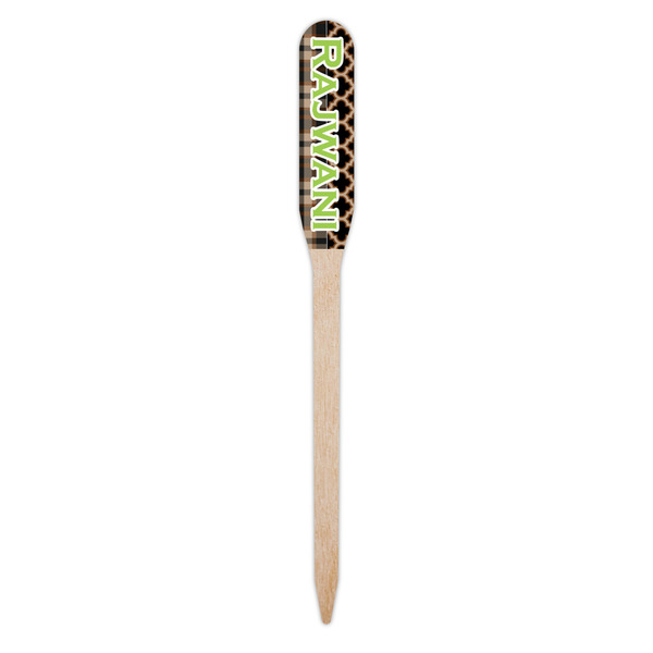 Moroccan & Plaid Wooden Food Pick - Paddle - Single Pick