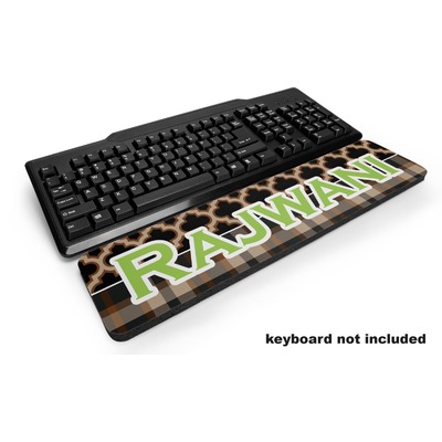 Custom Moroccan & Plaid Keyboard Wrist Rest (Personalized)