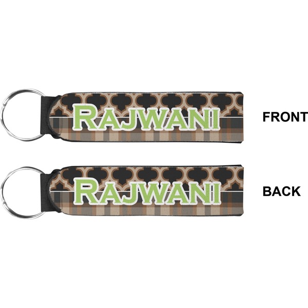 Moroccan & Plaid Wristlet (Front + Back)