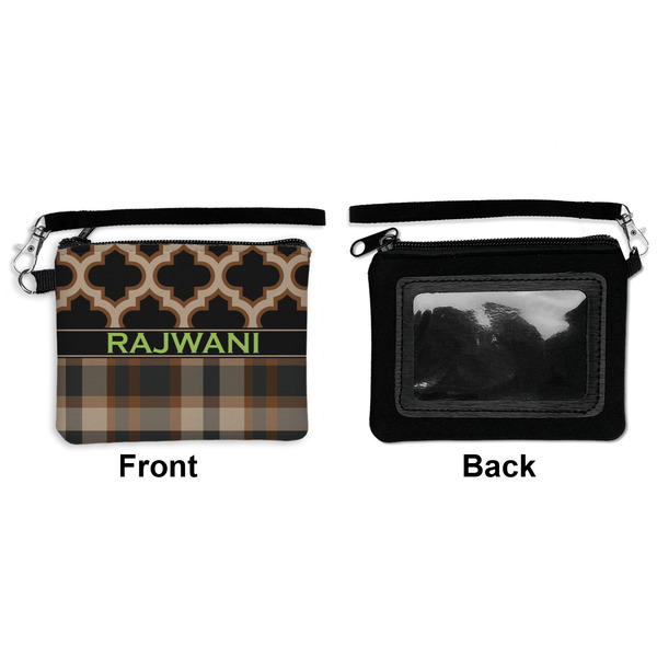 Moroccan & Plaid Wristlet ID Cases - Front & Back