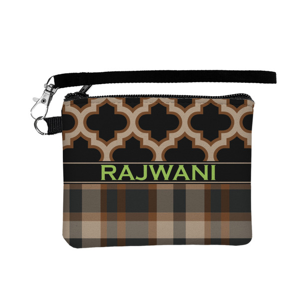 Custom Moroccan & Plaid Wristlet ID Case w/ Name or Text