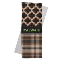 Moroccan & Plaid Yoga Mat Towel (Personalized)