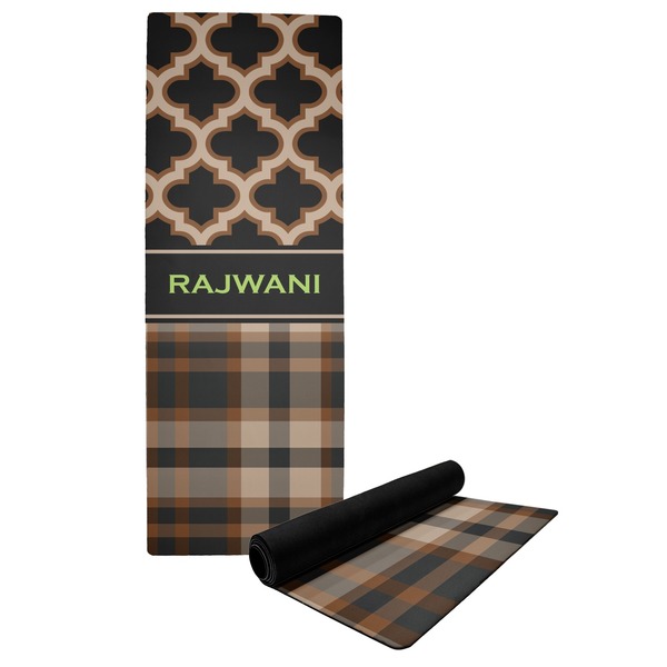 Custom Moroccan & Plaid Yoga Mat (Personalized)