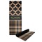 Moroccan & Plaid Yoga Mat with Black Rubber Back Full Print View