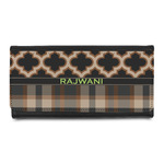 Moroccan & Plaid Leatherette Ladies Wallet (Personalized)