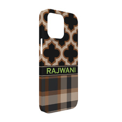 Moroccan & Plaid iPhone Case - Plastic - iPhone 13 (Personalized)