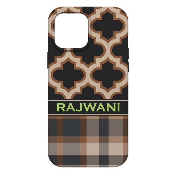 Moroccan & Plaid iPhone 13 Pro Max Tough Case - Back