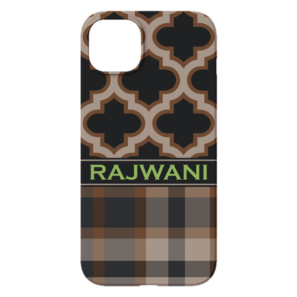 Moroccan & Plaid iPhone 14 Plus Case - Back