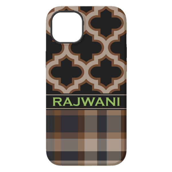 Moroccan & Plaid iPhone 14 Plus Tough Case - Back