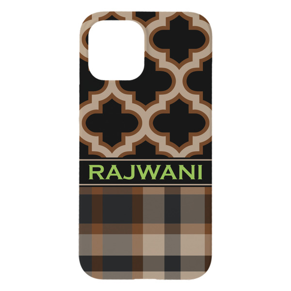 Moroccan & Plaid iPhone 15 Plus Case - Back