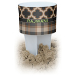 Moroccan & Plaid White Beach Spiker Drink Holder (Personalized)