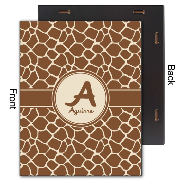 Giraffe Print 11x14 Wood Print - Front & Back View