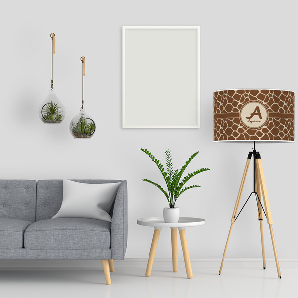 Giraffe Print 12" Drum Lampshade - LIFESTYLE