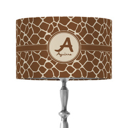 Giraffe Print 12" Drum Lamp Shade - Fabric (Personalized)
