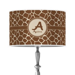 Giraffe Print 12" Drum Lamp Shade - Poly-film (Personalized)
