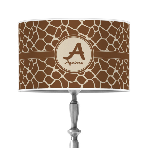 Custom Giraffe Print 12" Drum Lamp Shade - Poly-film (Personalized)