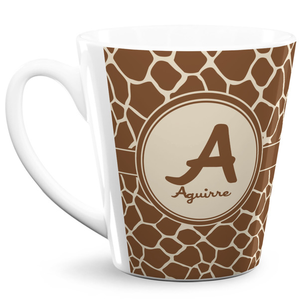 Custom Giraffe Print 12 Oz Latte Mug (Personalized)