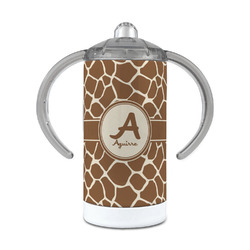 Giraffe Print 12 oz Stainless Steel Sippy Cup (Personalized)