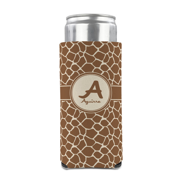 Giraffe Print 12oz Tall Can Sleeve - FRONT (on can)