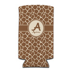 Giraffe Print Can Cooler (tall 12 oz) (Personalized)