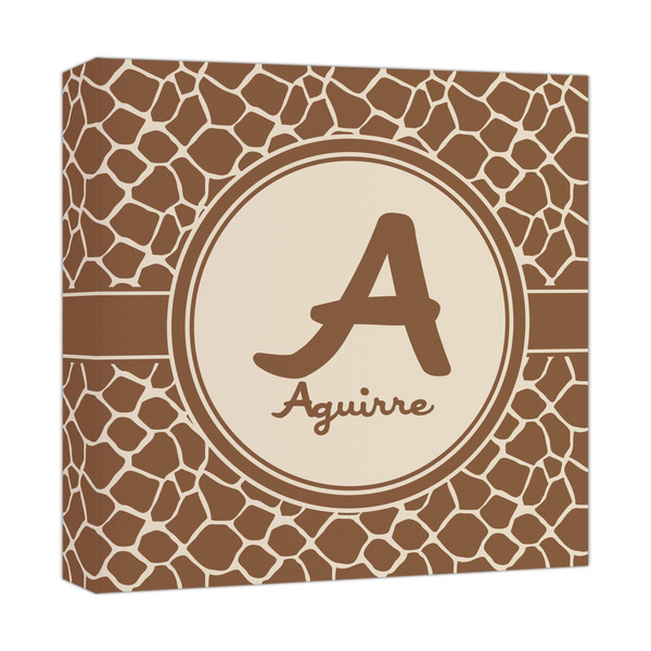 Custom Giraffe Print Canvas Print - 12x12 (Personalized)