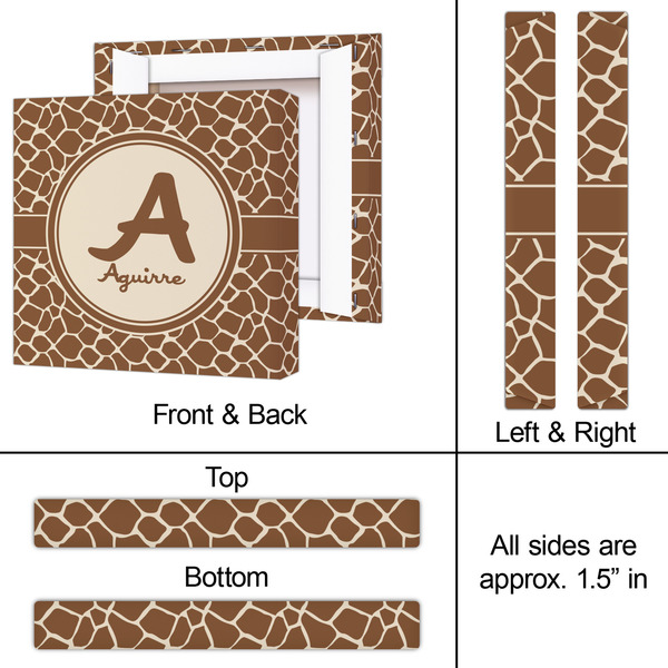 Giraffe Print 12x12 - Canvas Print - Approval