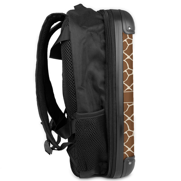 Giraffe Print 13" Hard Shell Backpacks - Side View