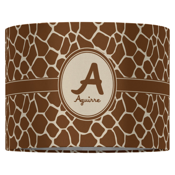Giraffe Print 16" Drum Lampshade - FRONT (Fabric)
