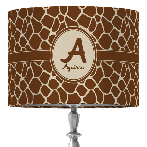 Custom Giraffe Print 16" Drum Lamp Shade - Fabric (Personalized)