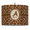 Giraffe Print 16" Drum Pendant Lamp - Fabric (Personalized)