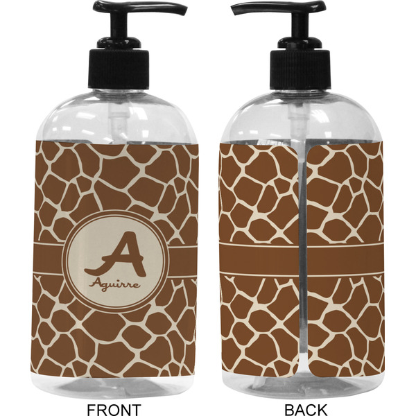 Giraffe Print 16 oz Plastic Liquid Dispenser (Approval)