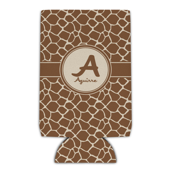 Custom Giraffe Print Can Cooler (Personalized)