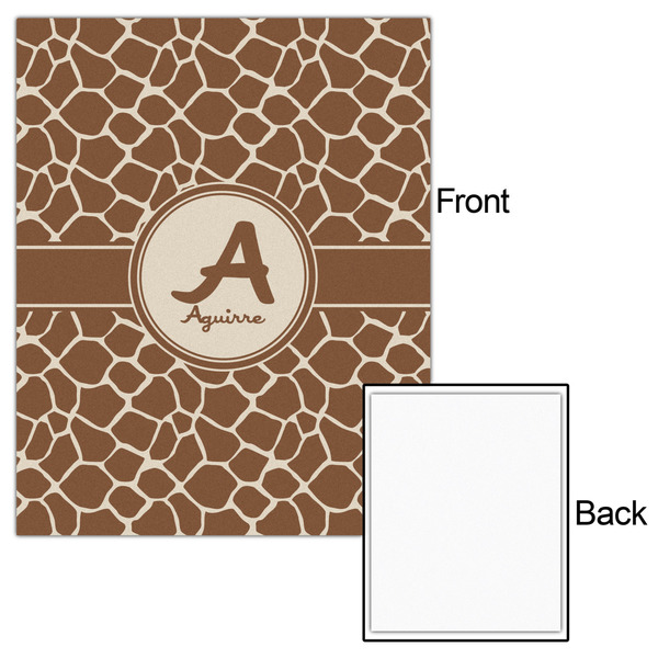 Giraffe Print 16x20 - Matte Poster - Front & Back