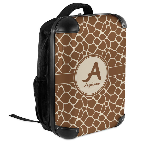 Giraffe Print 18" Hard Shell Backpacks - ANGLED VIEW