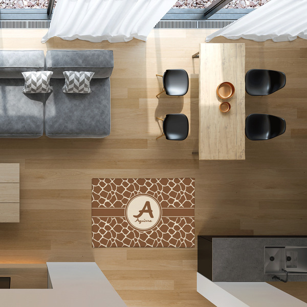 Giraffe Print 2'x3' Indoor Area Rugs - IN CONTEXT