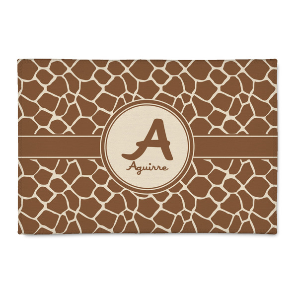 Custom Giraffe Print Patio Rug (Personalized)