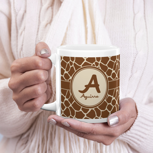 Giraffe Print 20oz Coffee Mug - LIFESTYLE