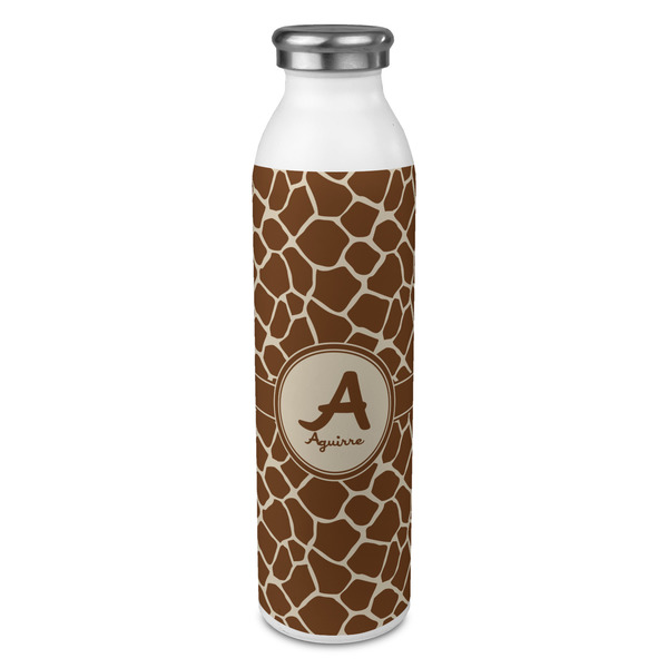 Custom Giraffe Print 20oz Stainless Steel Water Bottle - Full Print (Personalized)