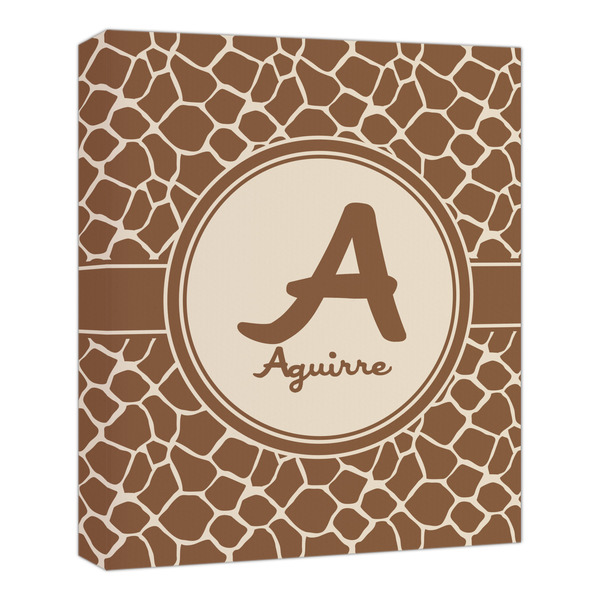 Custom Giraffe Print Canvas Print - 20x24 (Personalized)