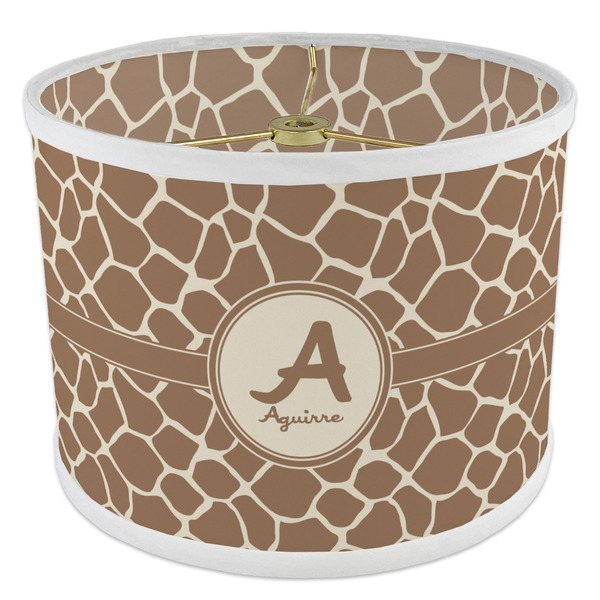 Giraffe Print 8" Drum Lampshade - ANGLE Poly-Film