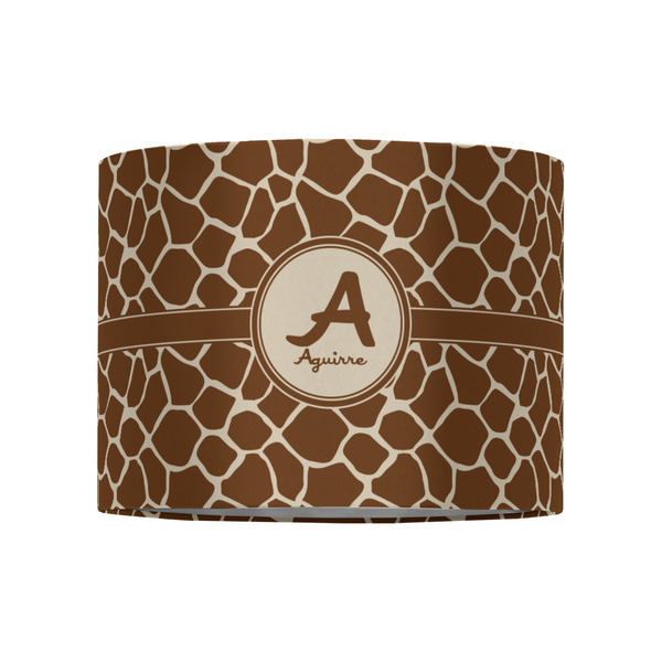Giraffe Print 8" Drum Lampshade - FRONT (Fabric)