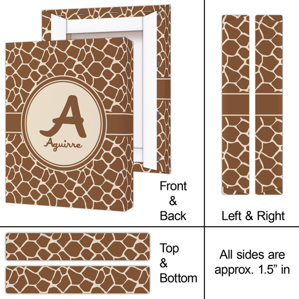 Giraffe Print 8x10 - Canvas Print - Approval