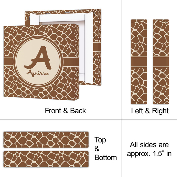 Giraffe Print 8x8 - Canvas Print - Approval