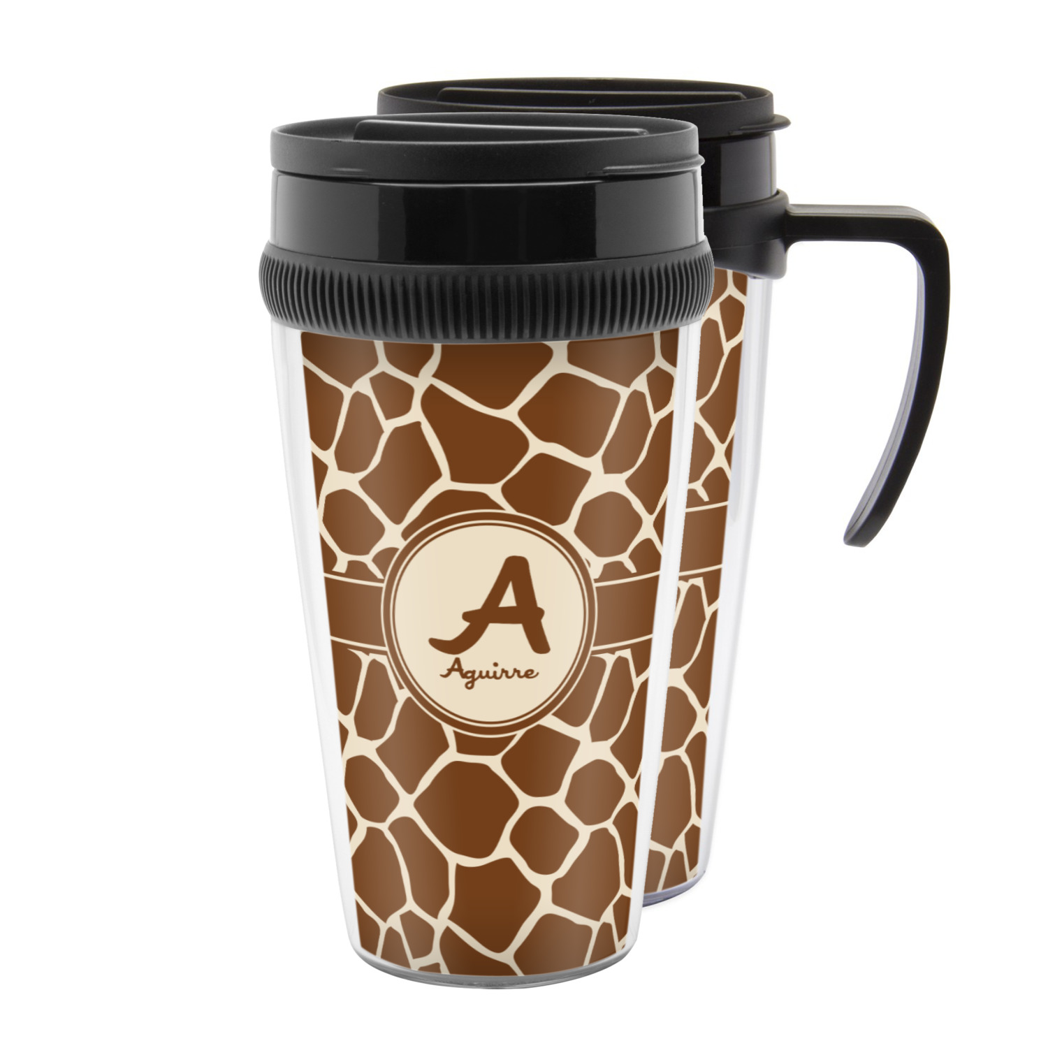 Giraffe Print Acrylic Travel Mugs (Personalized) YouCustomizeIt
