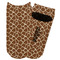 Giraffe Print Adult Ankle Socks - Single Pair - Front and Back