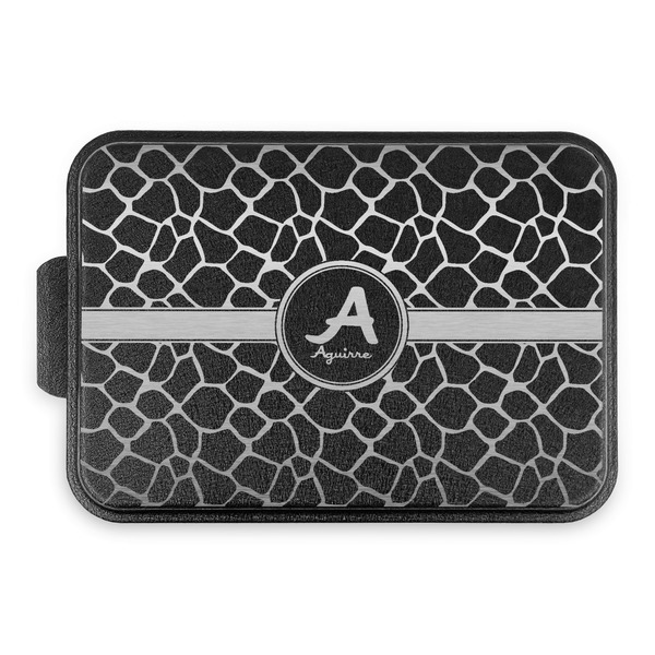 Giraffe Print Aluminum Baking Pan - Black Lid - FRONT