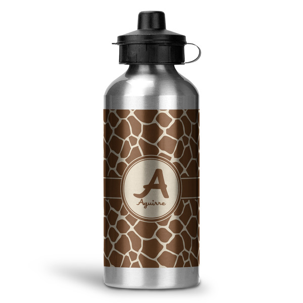 Custom Giraffe Print Water Bottle - Aluminum - 20 oz (Personalized)